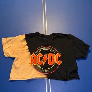 Vintage AC/DC cut band shirt graphic